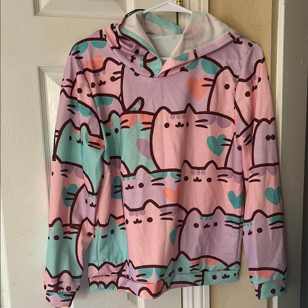 Pusheen Cat Hoodie - Pastel Multicolor